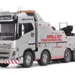 Tamiya Volvo FH16 Globetrotter 750 8x4 Tow Truck Silver Pre-Painted 47528