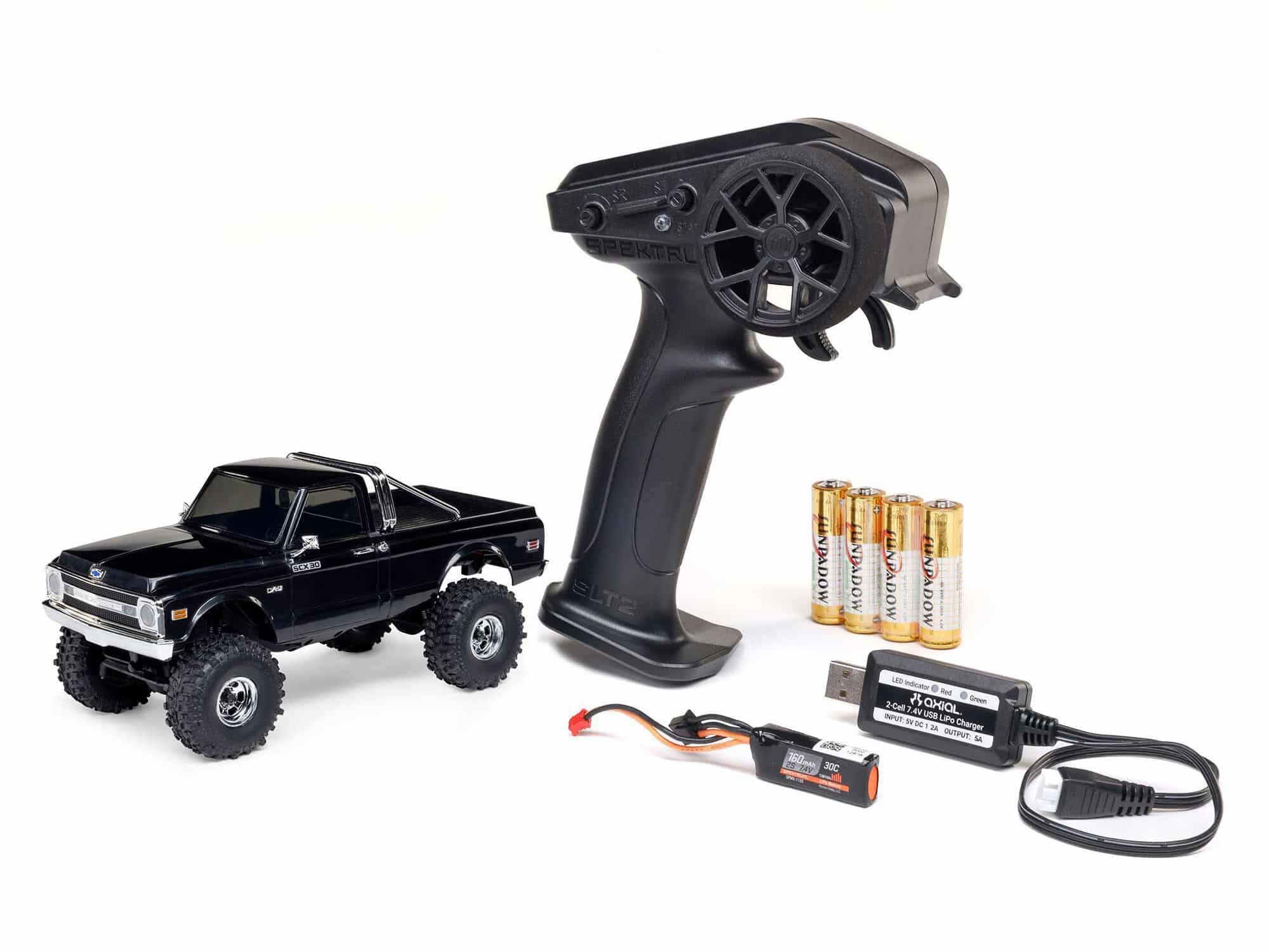 Axial 1/30th SCX30 Chevrolet K10 4X4 RTR Rock Crawler Black AXI-2260T2