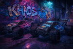 FTX Khaos 1/10th Brushless 4wd Truggy RTR Blue FTX5564B - Image 24